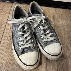 Converse All Stars Gray and White Sneakers